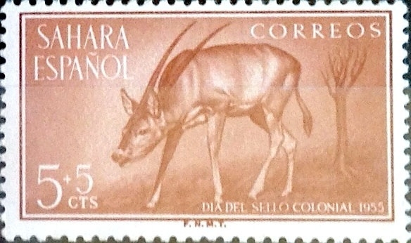 Intercambio nf4b 0,20 usd 5 + 5 cents. 1955