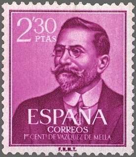 ESPAÑA 1961 1352 Sello Nuevo Juan Vázquez de Mella 2,30pts