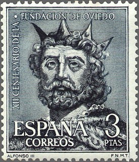 ESPAÑA 1961 1398 Sello Nuevo XII Cent. Fundación Oviedo Alfonso III Yv1071