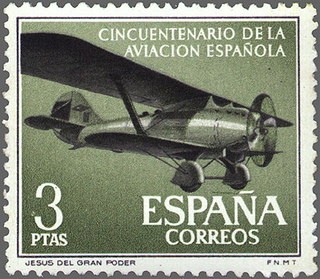 ESPAÑA 1961 1403 Sello ** Aniversario de la Aviación Española Avión Jesús del Gran Poder