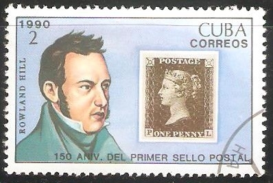 150 aniversario del primer sello postal - Rowland Hill