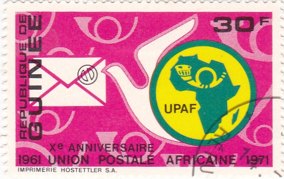 X aniversario Unión Postal Africana UPAF