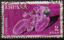 ESPAÑA 1960 1312 Sello Deportes Ciclismo Usado 2pts