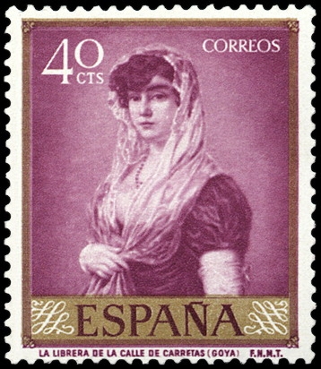 ESPAÑA SEGUNDO CENTENARIO NUEVO Nº 1211 ** 40C MALVA GOYA 