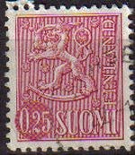 FINLANDIA SUOMI FINLAND 1963 Michel 560 Sello Serie Basica HERALDICA