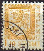 FINLANDIA SUOMI FINLAND 1979 Scott 565 Sello Serie Basica HERALDICA Michel  834