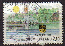 FINLANDIA SUOMI FINLAND 1991 Scott 873 Sello Cent. Ciudad Lisalmi Usado Michel 1156