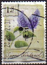 FINLANDIA SUOMI FINLAND 2006 Sello Serie Flores Lilas Usado