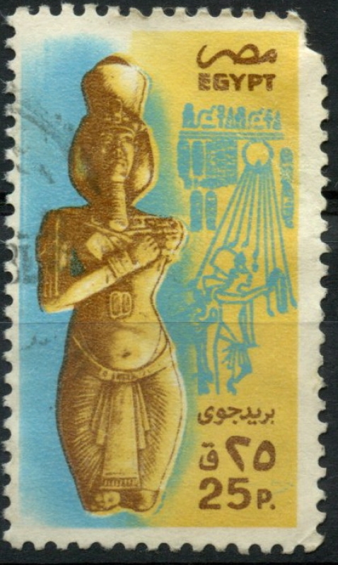 EGIPTO_SCOTT C181.01 ESTATUA DE AKHNATON, TEBAS. $0.40