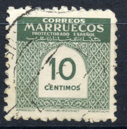 MARRUECOS ESPAÑOL_SCOTT 324 ARABESCO. $0.20