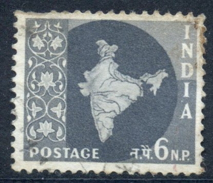 INDIA_SCOTT 279 MAPA INDIA (6NP) $0,20
