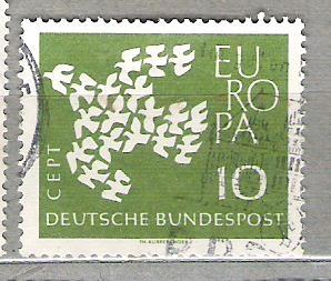 1961 Europa. 19 palomas formando una sola.