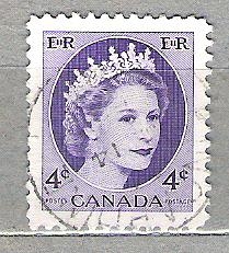 1954 Isabel II. Papel normal, fluorescentes en 1962