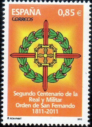 4707- II Centenario de la Real y Militar Orden de San Fernando.Cruz laureada.