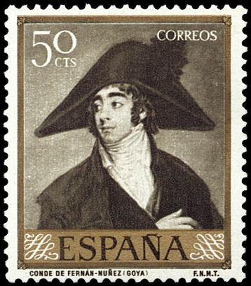 ESPAÑA SEGUNDO CENTENARIO NUEVO Nº 1212 ** 50C OLIVA OSCURO GOYA