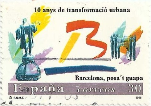 BARCELONA POSA´T GUAPA. ESTATUA DE COLÓN Y ARCO DEL TRIUNFO. EDIFIL 3411