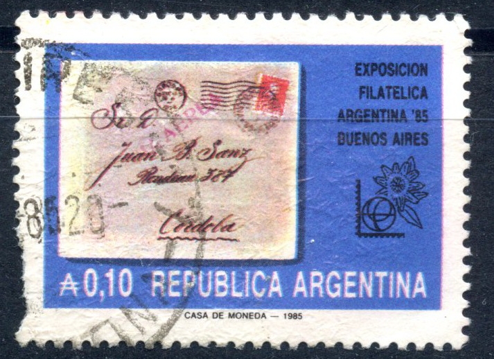 ARGENTINA_SCOTT 1509 EXPOSICION FILATELICA ARGENTINA 85. $0.30