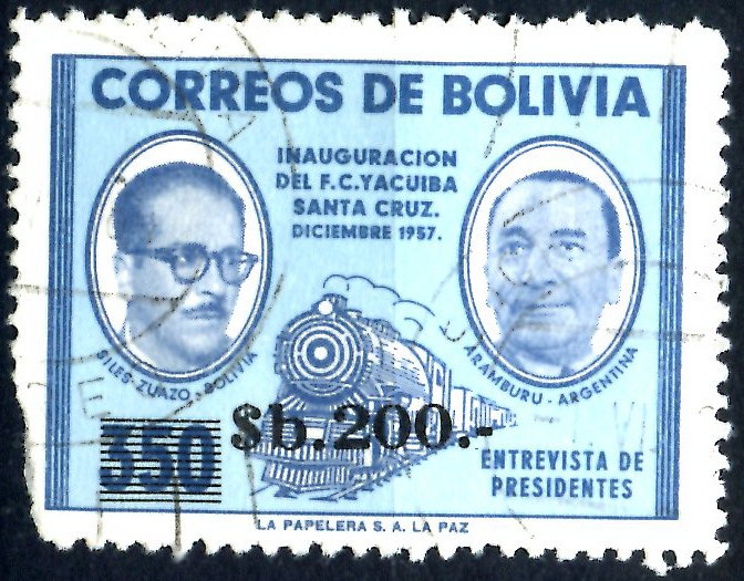 BOLIVIA_SCOTT 699.04 ENTREVISTA DE PRESIDENTES SUAZO & ARAMBURU. $0.25