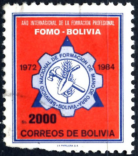 BOLIVIA_SCOTT 713.02 AÑO INTERNACIONAL DE LA FORMACION PROFESIONAL. $0.25