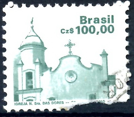 BRASIL_SCOTT 2071.01 CAMPANARIO DE LA IGLESIA DE Nª SRA. DE LOS DOLORES. $3.00
