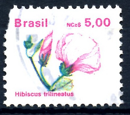 BRASIL_SCOTT 2181 HIBISCUS TRILINEATUS. $.50