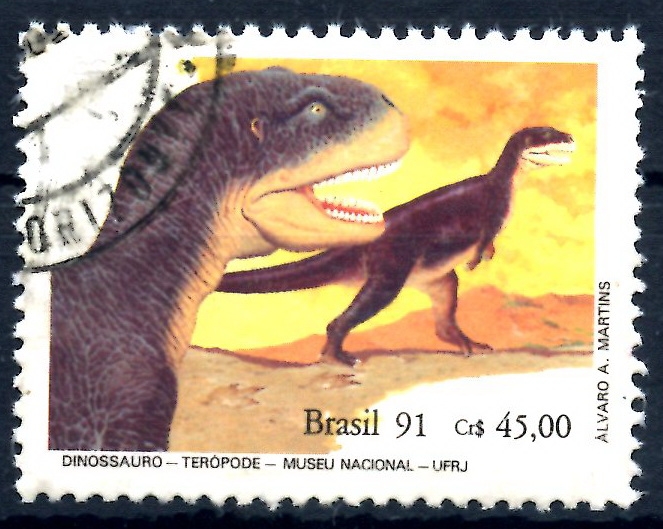 BRASIL_SCOTT 2318 DINOSAURIO TEROPODO. $0.25