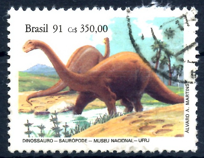 BRASIL_SCOTT 2319 DINOSAURIO SAUROPODO. $1.50