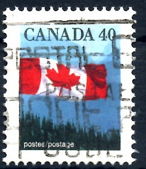 CANADA_SCOTT 1169.01 BANDERA Y MONTAÑAS. $0.20