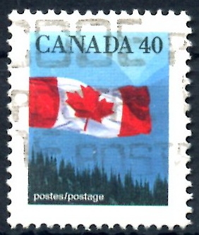 CANADA_SCOTT 1169.02 BANDERA Y MONTAÑAS. $0.20