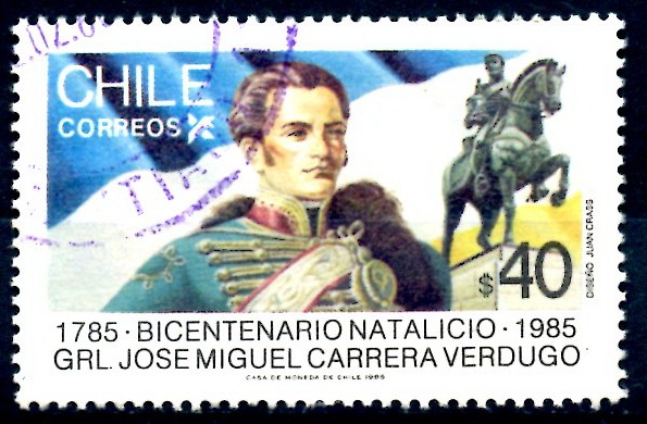 CHILE_SCOTT 696 GENERAL JOSE MIGUEL CARRERA VERDUGO. $0.55