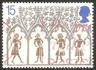 Campesinos del siglo XIV desde vitrales