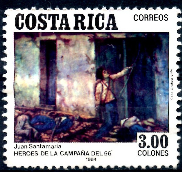 COSTA RICA_SCOTT 295 MUERTE DE JUAN SANTAMARIA. $0,20