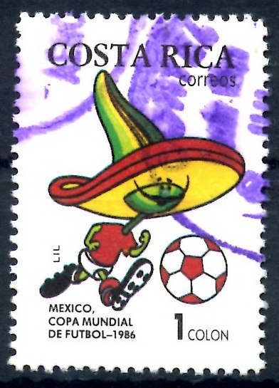 COSTA RICA_SCOTT 370.01 MEXICO 86, COPA MUNDIAL DE FUTBOL. $0,20