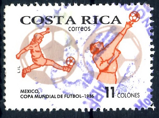 COSTA RICA_SCOTT 373.01 MEXICO 86, COPA MUNDIAL DE FUTBOL. $0,20