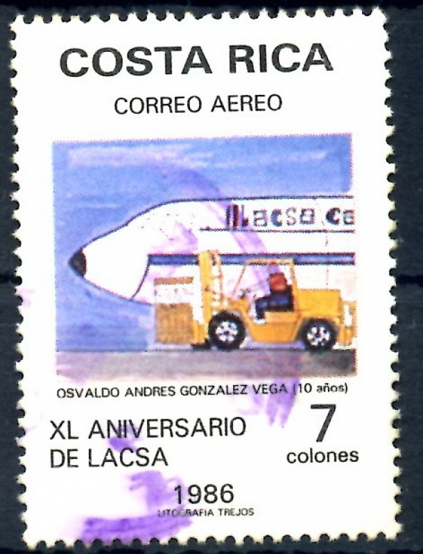 COSTA RICA_SCOTT C913.02 40º AEROLINEA LACSA. $0.30