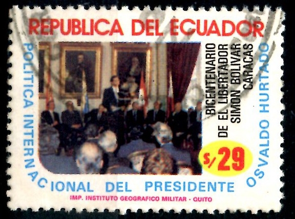 ECUADOR_SCOTT 1051.01 POLITICA INT DEL PRESIDENTE OSVALDO HURTADO. $1,10