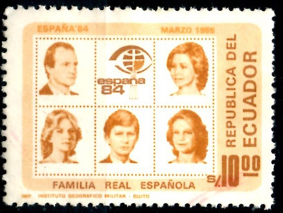 ECUADOR_SCOTT 1080 ESPAÑA-84 FAMILIA REAL ESPAÑOLA. $0,20