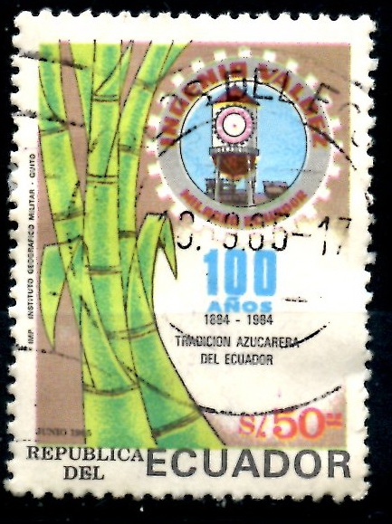ECUADOR_SCOTT 1082A 100 AÑOS TRADICION AZUCARERA ECUADOR. $0,65