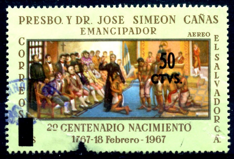 EL SALVADOR_SCOTT C405 2º CENT PADRE JOSE SIMEON CAÑAS. $0,25