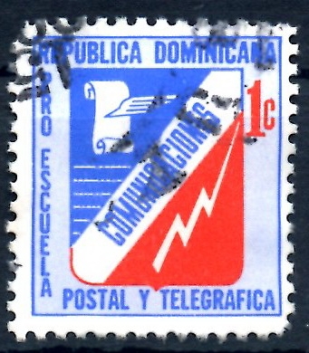 REP DOMINICANA_SCOTT RA53.01 PROESCUELA POSTAL Y TELEGRAFICA. $0,20