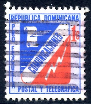 REP DOMINICANA_SCOTT RA53.04 PROESCUELA POSTAL Y TELEGRAFICA. $0,20