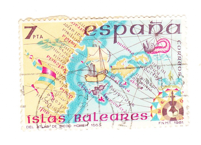 Islas Baleares - Del atlas de Diego Homem 1563