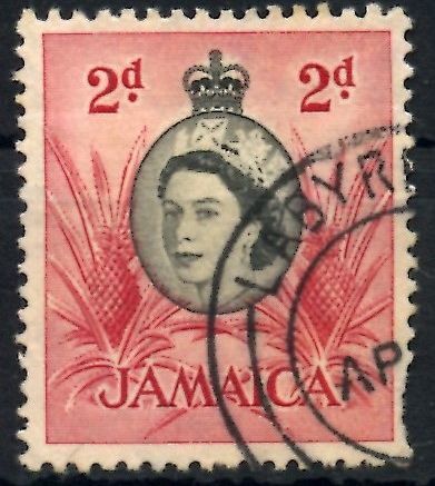 JAMAICA_SCOTT 161 ISABEL II Y PALMERAS.  $0,20