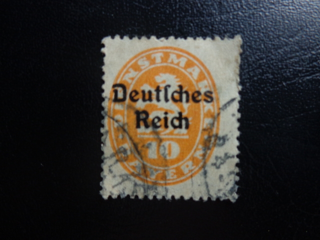 Insignia de la serie 1920, funcionarios baviera con sobre impresion  