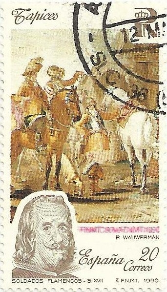 PATRIMONIO ARTÍSTICO NACIONAL. TAPICES. SOLDADOS FLAMENCOS. EDIFIL 3087