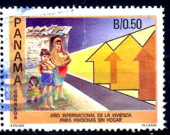 PANAMA_SCOTT 738.03 AÑO INTERNACIONAL DE LA VIVIENDA PARA PERSONAS SIN HOGAR. $0,80