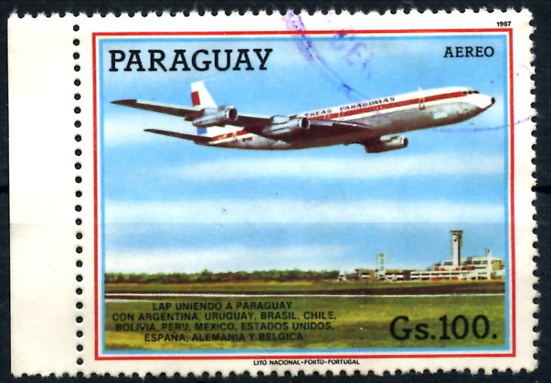 PARAGUAY_SCOTT 2210 AEROLINEAS PARAGUAY. $2,00