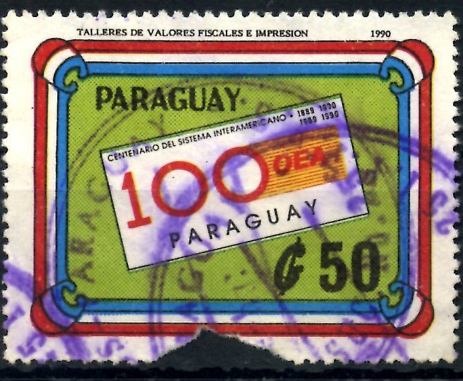 PARAGUAY_SCOTT 2320 CENT ORGANIZACIÓN ESTADOS AMERICANOS. $0,20