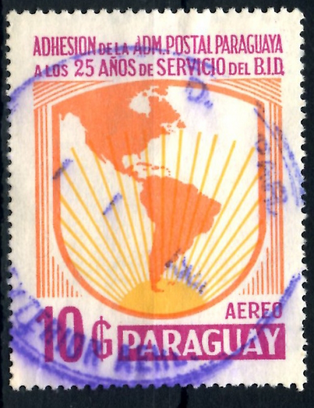 PARAGUAY_SCOTT C606 25º ANIV BANCO INTERAMERICANO. $0,20