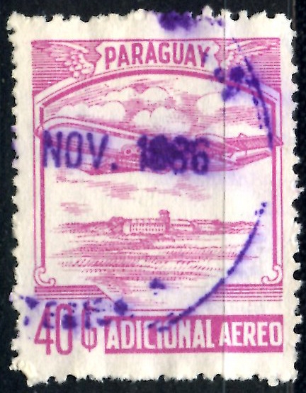 PARAGUAY_SCOTT C826.02 ADICIONAL AEREO. $0,85